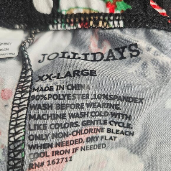 Jollidays XXL Tossed Santa Black Leggings - Picture 2 of 5